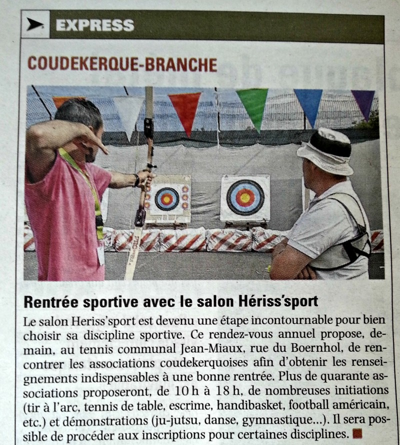 Vdn du 05 septembre 2014 concernant l'hériss'sport de Coudekerque-Branche