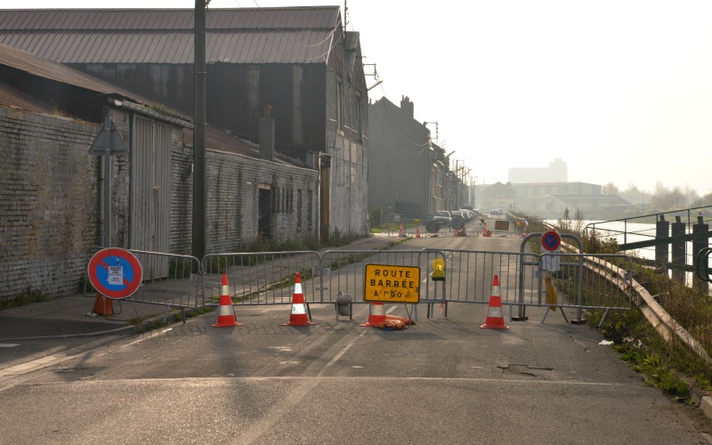Route de Bourbourg barrée
