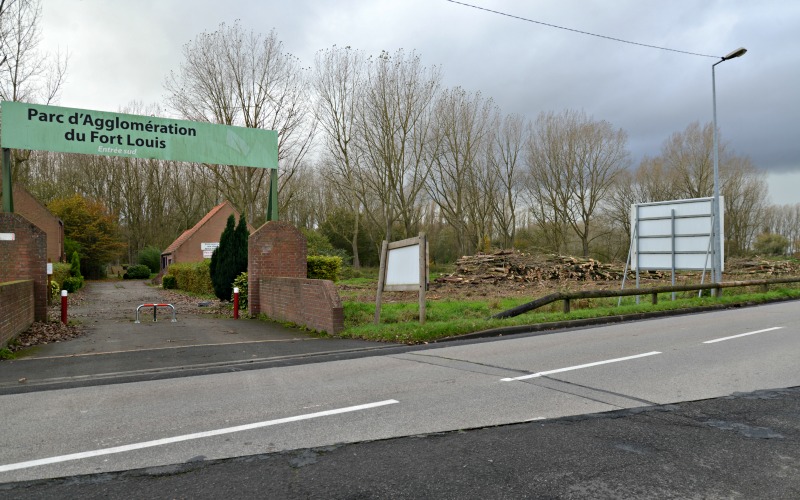 chantier à l’arrière du parc du fort louis de Coudekerque-branche