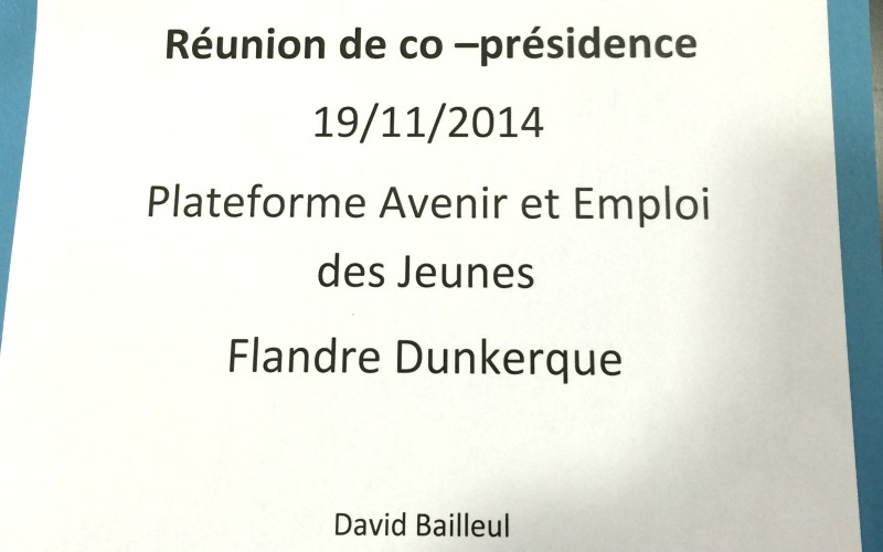 réunion de co-présidence plateforme avenir et emploi des jeunes