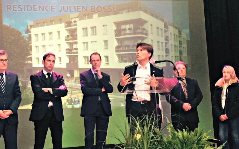 pose de la première pierre résidence julien bossu grand fort philippe 2015
