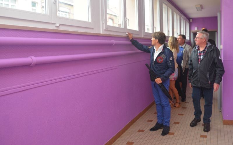 visite de chantier école Queneau nouvelles fenêtres 2017
