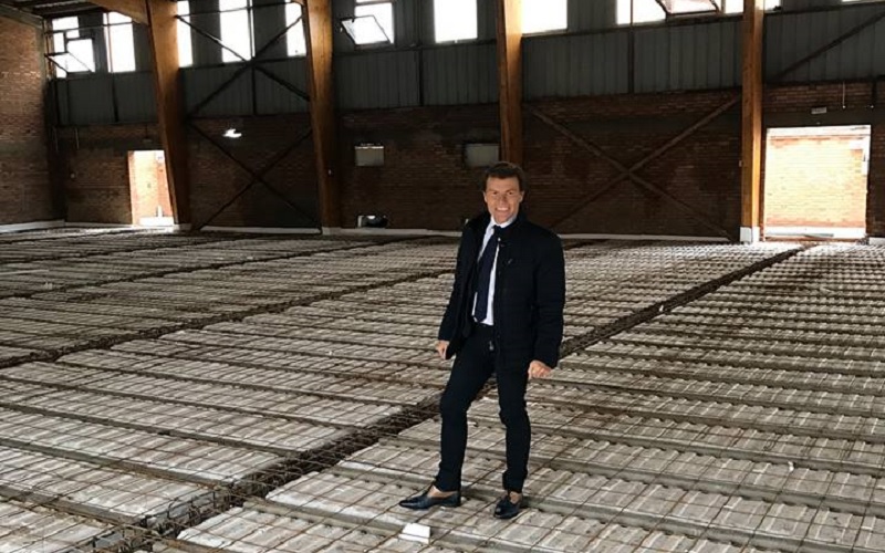 C’est la future dalle qui va être coulée pour le gymnase en construction dans le Vieux Coudekerque