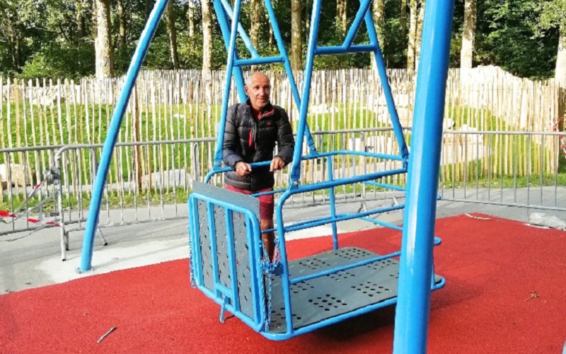 nouvelle balançoire au parc du fort louis handicap 2018