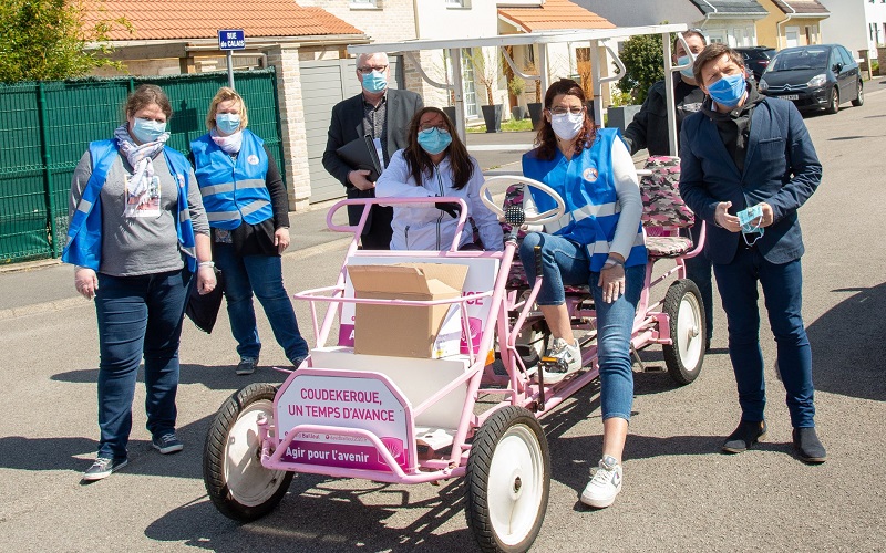 Tout le quartier du Petit Steendam a été fourni en masques tissus