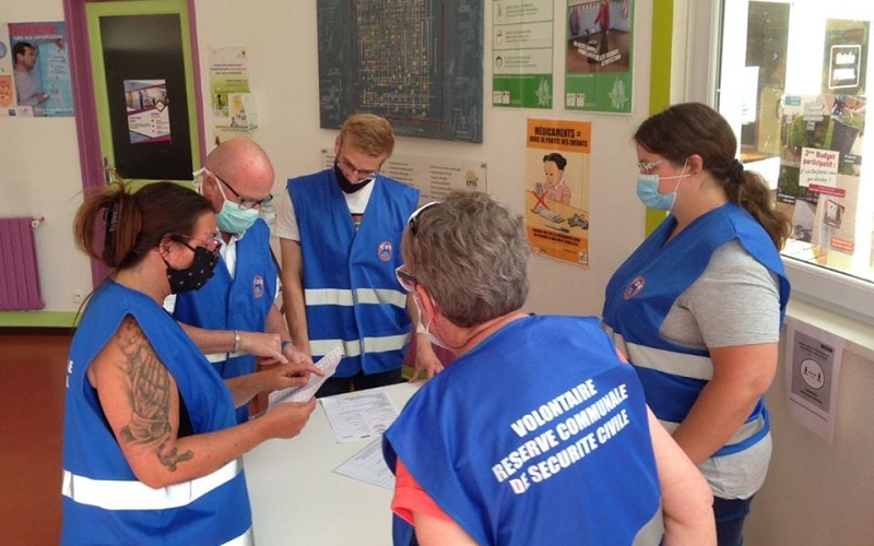 La réserve civile communale présente sur le centre de dépistage du covid – 1