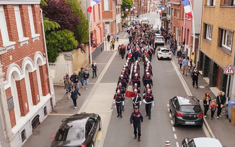 Les pompiers de la caserne lors du 8 mai