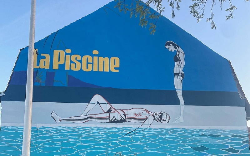 Nouvelle fresque juste à côté de notre futur centre aquatique