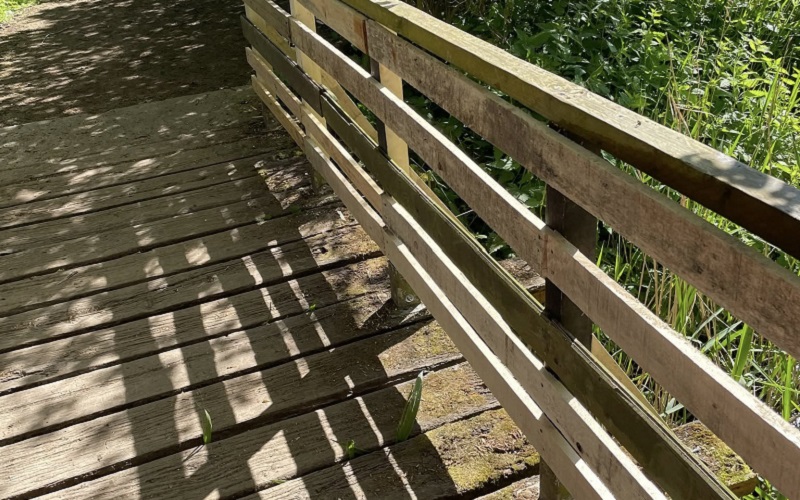 Rénovation des passerelles en bois au parc