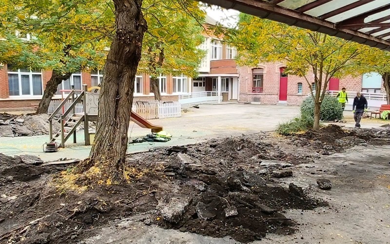 Le chantier de l’îlot de fraîcheur